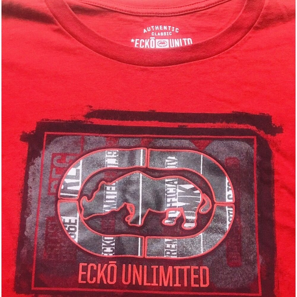 Ecko Unltd Men’s 3XB Red Short Sleeve Authentic T Shirt Big & Tall 100% Cotton